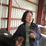 国友農園の代表、國友昭香さん。2010年のこの時は突然の訪問しかも雨にもかかわらず、快く迎えてくださいました。